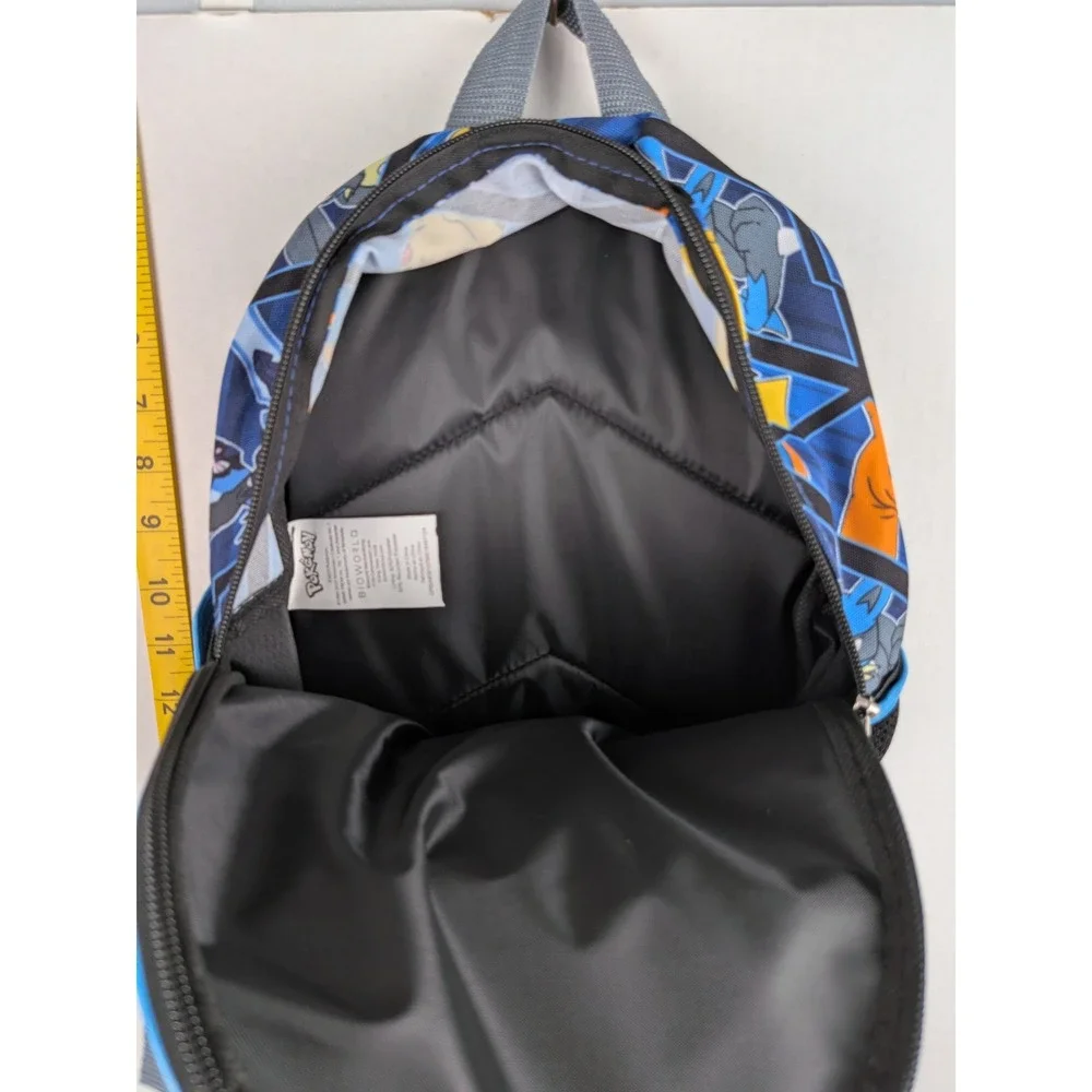 Pokemon Pikachu Charizard Lucario Mini Backpack Blue Bioworld Kids OSFA NWT